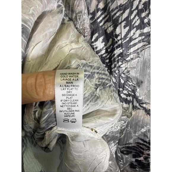 Vintage Komarov Outfit Skirt Top M Leopard Print Crinkle Y2k Midi Lace Animal - Picture 6 of 9